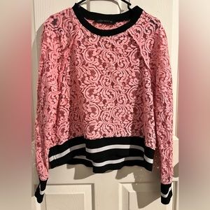 Zara woman’s pink lace long sleeve